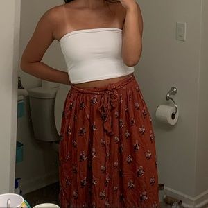 American Eagle Belted button front maxi skirt